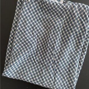 Madewell Navy and Cream Checkered Shirt
